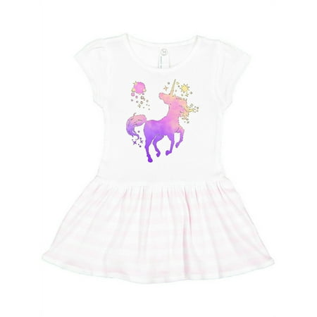 

Inktastic Unicorn silhouette with stars Gift Toddler Girl Dress