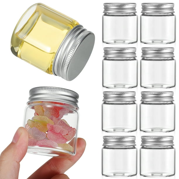 20 Pcs Small Glass Jars 50ml Glass Bottles Glass Food Can Grain