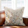 thumbnail image 3 of Pillow Covers 16x16 Inch, Vintage Botanical Linen Pillowcase with Invisible Zipper, Spring Floral Summer Botanical Rustic Decorative Throw Pillow Covers Cushion Case for Couch Sofa Bed Living Room, 3 of 9