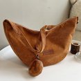 thumbnail image 4 of Bolso bandolera de pana para mujer, bolso de mano versátil y ligero, bolso tipo cartera para niña, 4 of 9