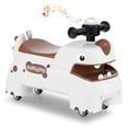 thumbnail image 1 of Babyjoy Ride on Toy Baby Dinosaur Sliding Car with 4 Universal Casters Under-Seat Storage White, 1 of 10