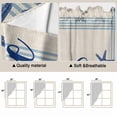 thumbnail image 5 of Swag Valance Curtains for Windows, Coastal Starfish Light Filtering Kitchen Curtains with Rod Pocket, Blue Beige Rustic Stripes Summer Ocean Window Treatment Valances for Living Room, 36x45 - 2 PCS, 5 of 9