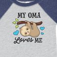 thumbnail image 4 of Inktastic My Oma Loves Me with Sloth and Hearts Boys or Girls Baby Bodysuit, 4 of 5