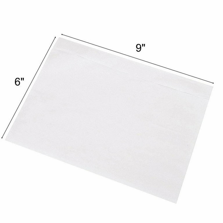 SJPACK 6 x 9 Clear Adhesive Top Loading Packing List Invoice Pouch Label Envelopes Pouches Shipping Label Enclosed Envelope 200 Pack Walmart