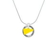 thumbnail image 2 of Delight Jewelry Acrylic 3/4" Yellow Megaphone Silvertone Grandmother Ring Charm Necklace, 18", 2 of 4