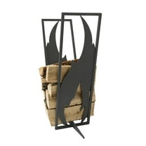 Curonian Firewood Rack Flame, Black