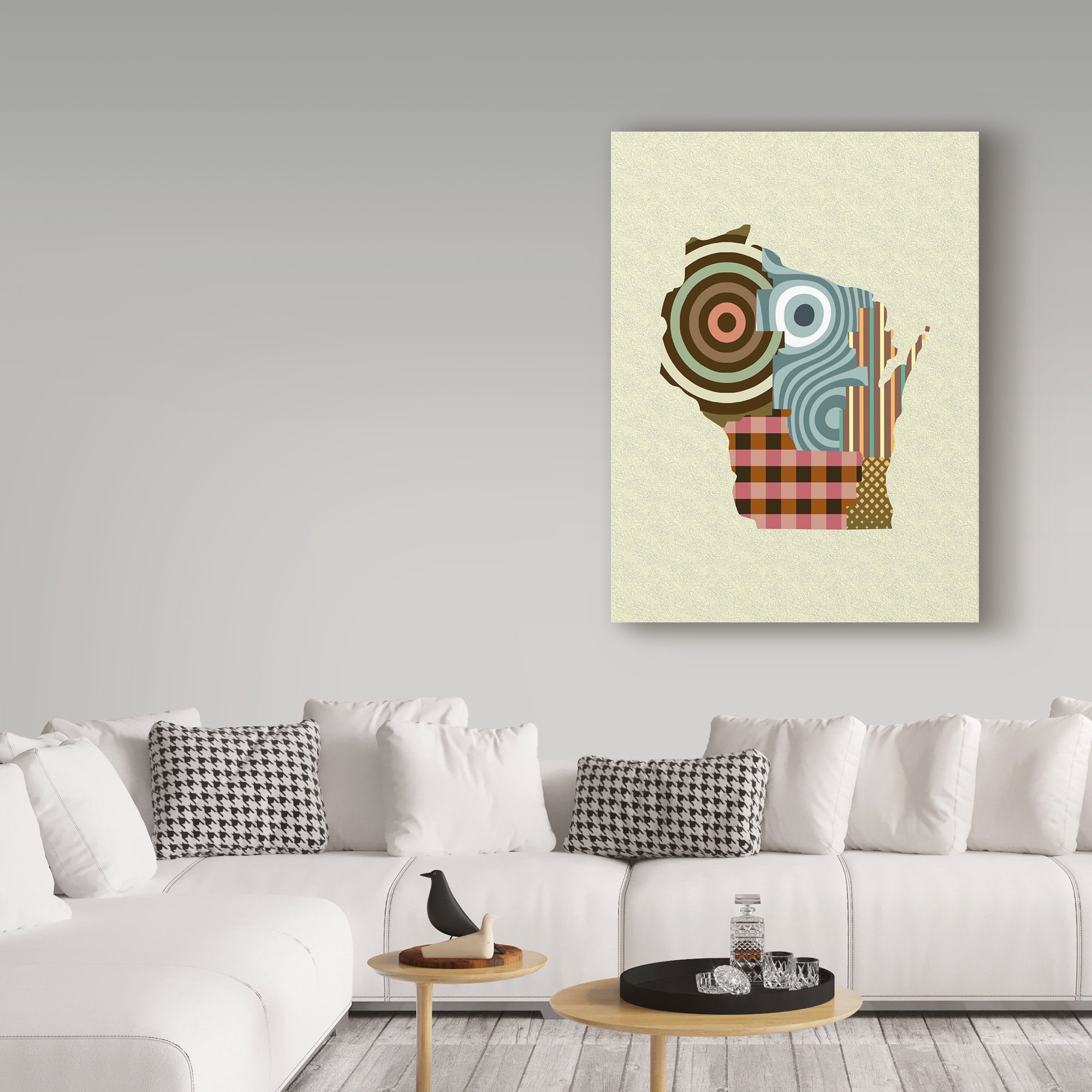 Trademark Fine Art 'Wisconsin State Map' Canvas Art by Lanre Adefioye