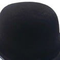 thumbnail image 2 of Sombrero Fedora de lana estructurado unisex clásico para hombres y mujeres (negro), 2 of 5