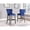 Blue, variant on Rustic Black Velvet Bar Stools with Chrome Handle and Footrest (Set of 2)