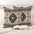 thumbnail image 3 of Outdoor Pillow Covers Brown Aztec Ethnic Style Waterproof Pillow Cases 20x20 Set of 2, Retro Bohemian Stripes Throw Pillow Cover Pillowcase for Patio Balcony Couch Garden, 3 of 9