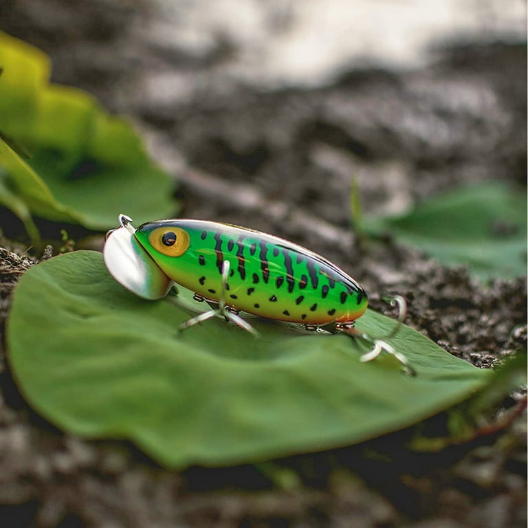 Vintage Fred Arbogast HULA POPPER Green Frog 2 1/4 Topwater/Surface Fishin  Lure