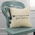 thumbnail image 5 of Rizzy Home Sentiment 20" x 20" Down Pillow with Cotton Canvas Cover-Natural, 5 of 5