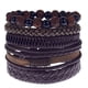 thumbnail image 2 of Pulseras para mujer, regalos para mujeres y hombres, pulsera de cuero tejida vintage, juego de pulseras de cuero con guitarra de aleación, joyería de pulsera, 2 of 3