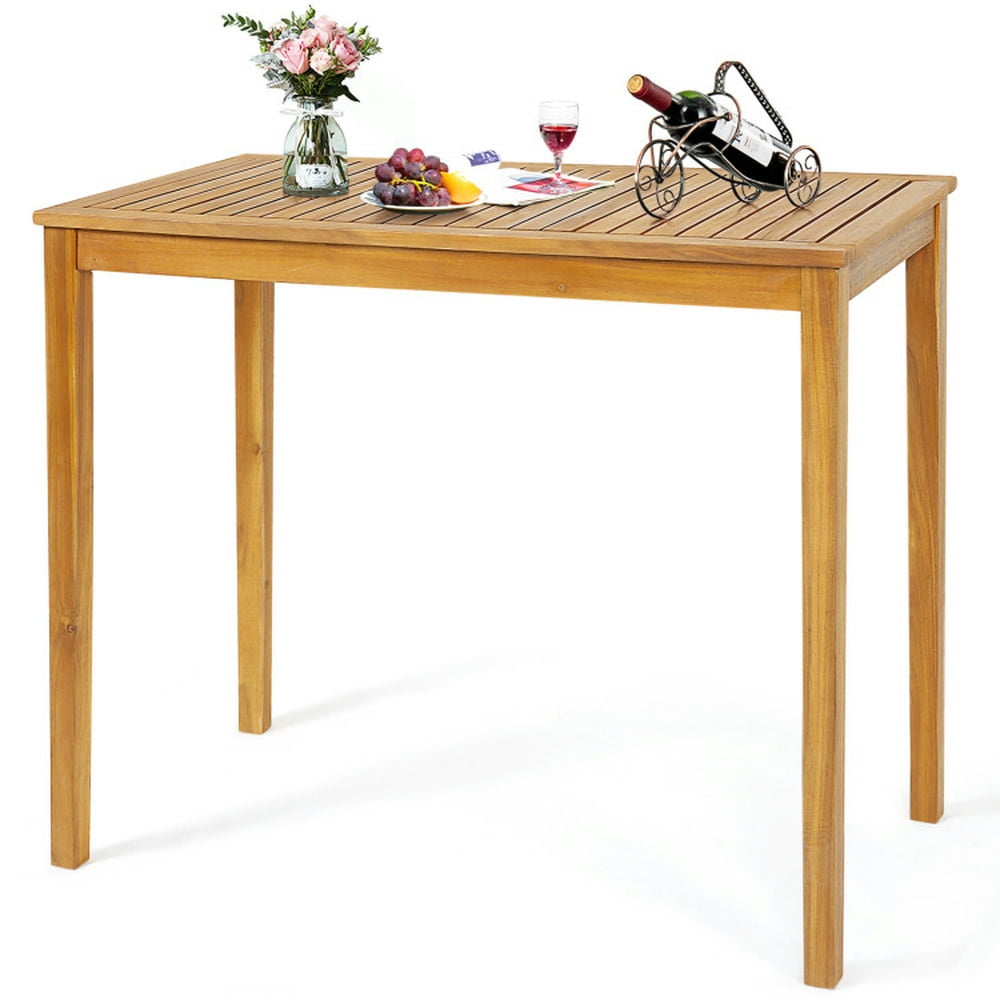 Kadyn Outdoor Coffee Table, Coffee Side Table,Rectangular Indoor and Outdoor Bar Height Table for Garden