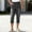 Black women capri pants high waisted a1, variant on Women Capri Pants High Waisted Stretch Casual Solid Basic Capri Jeans Travel Lounge Trousers with Pockets Summer Beach Cropped Pants, Dark Blue S
