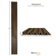 thumbnail image 4 of Madera nogal, Lambrin Plus Decorativo Wpc Tipo Madera Para Muro, cubre1.7m2, 10PZ Panel Decorativo MADERA NOGAL, 4 of 6