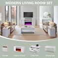 thumbnail image 7 of Aitjunz 47" Modern Lift Top Coffee Table with Storage, Rectangular Wood Center Table with Drawers, Hidden Compartment, Open Shelf and Curved Edges for Living Room and Home Office, White, 7 of 7