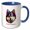 Blue/White, variant on 3drose, Alaskan Malamute Dog Breed. Colorful Painting Art. Cool Gift, 11oz Magic Transforming Mug