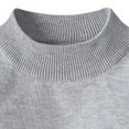 thumbnail image 4 of COSFO Gray Sweater for Men Long Sleeve Solid Knit Crew Neck Sweaters Drop Shoulder Casual Pullover Sweaters for Men, 4 of 5