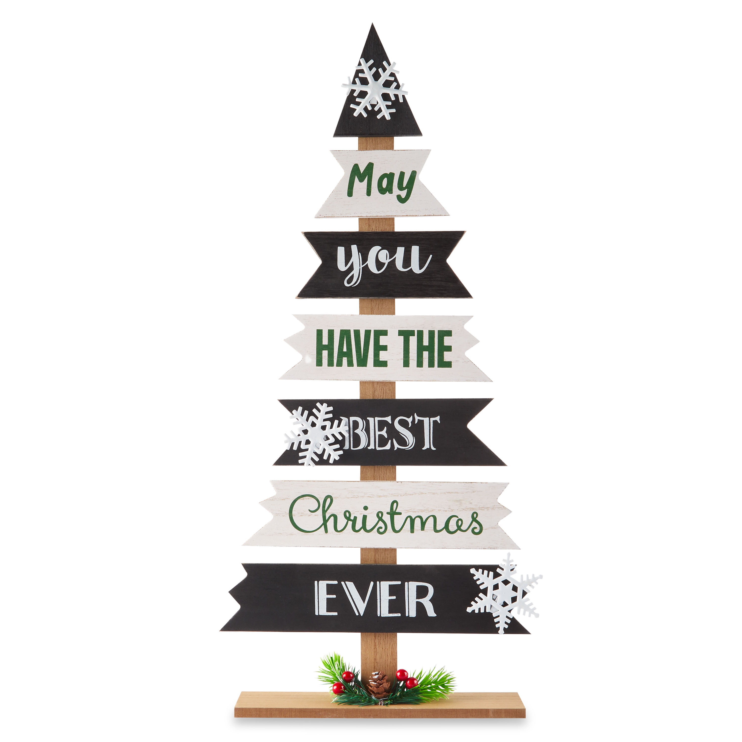Holiday Time 22in Wood Slt Cmas Tree