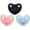Black,Blue,Pink2, variant on CutiePlusU Adult Sized Pacifier Dummy for Adult Babies-Small Shield 3 Pack Butterfly Shape-Red,White,Ivory