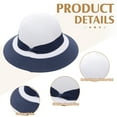 thumbnail image 4 of 56-58 cm circunferencia del sombrero sombrero de paja de cúpula femenina verano ala grande playa vacaciones sombrero para el sol plegable protector solar sombrero para el sol, 4 of 6