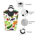 thumbnail image 4 of Vsdgher Vegetables2 Print Square Laundry Bag Large Collapsible Dirty Clothes Bags With Handles Waterproof Essentials Storage For College Dorm, Family, 4 of 6
