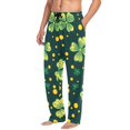 thumbnail image 5 of Cotton Mens PJ Pajama Pants Bottoms Waistband Sleepwear with Pockets Clover and Dots, 5 of 7