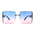thumbnail image 2 of Womens Glitter Luxe Rimless Chic Butterfly Designer Sunglasses Gold Blue Pink, 2 of 4