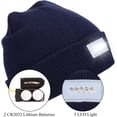 thumbnail image 3 of 4 Pieces Christmas Unisex 5 Led Knitted Winter Flashlight Beanie Cap Knit Men Headlamp Hat, 3 of 13