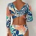 thumbnail image 4 of Acyse 2025 Womens Bikinis Clearance Juniors Round Neck Conservative Swimsuit Printed, 4 of 4
