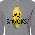 thumbnail image 4 of Inktastic Aw, Shucks Corn on the Cob Humor Long Sleeve T-Shirt, 4 of 5