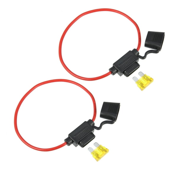 2 Set DC 32V 14 Gauge Car in Line ATC  Blade Style Inline Fuse Holder with 20A Fuses