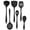 Black, variant on Silicone Kitchen Utensils Set 6 Piece