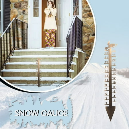

Mishuowoti Measure 24cm Snow Gauge Snowmobile Snow Gauge Handmade Metal Garden Snow Gauge Garden Pile Christmas Rain Gauge Outdoor Decoration Gift