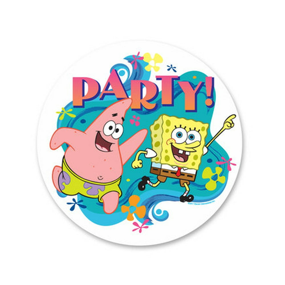 Spongebob Party Party Edible Icing Image Cake Decoration