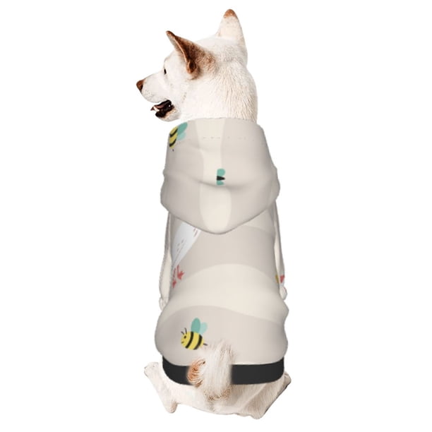 Fotbe Funny Goose1 Sudadera con Estampado para Perros Pequeños – Suéter con Capucha para Mascotas, Tela Suave de Forro Polar con Bolsillo-X-Small