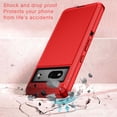 thumbnail image 4 of I-HONVA For Google Pixel 7A Case,3-Layer Military Grade Drop Protection Anti-Slip Rugged Shockproof Dustproof Protection 6.2 inch Phone Case,Red Black, 4 of 7