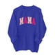 thumbnail image 4 of Sudadera Penkiiy Mama Mujer Glitter Patch Mama Crewneck Sudaderas Mama Print Manga Larga Moda Suelta Suéter XL Azul, 4 of 7