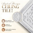thumbnail image 5 of DCT04-Elizabethan Shield 2 ft. x 2 ft. PVC Glue-up or Lay-in Ceiling Tile in Old Black White (100 Sq.ft / Pack) - 25 Pieces, 5 of 22