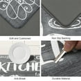 thumbnail image 5 of Findosom Anti Fatigue Kitchen Rug Floor Mats 2Piece Kitchen Runner Rug,Waterproof Non-slip 0.4" Thickness Cushioned Comfort Standing Mat Farmhouse Floor Carpet for Sink,Laundry,18"x30"+18"x47" Grey, 5 of 10