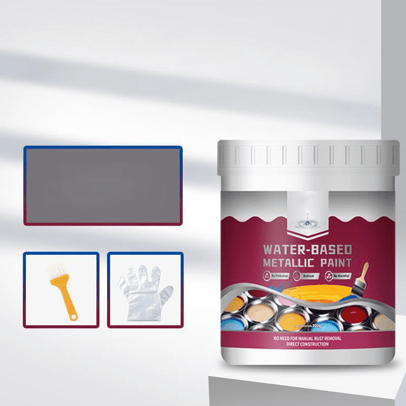 Peinture Convertisseur de Rouille pour Métal - Arrête la Rouille Instantanément, Aucun Sablage Nécessaire, avec Fini Métallique pour Voitures, Outils et Meubles d'Extérieur