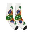thumbnail image 4 of Men's Coat Of Arms Of ?haitians Novelty Athletic Socks Women's Digital Printing Funky Patterned Crew Socks, 4 of 7
