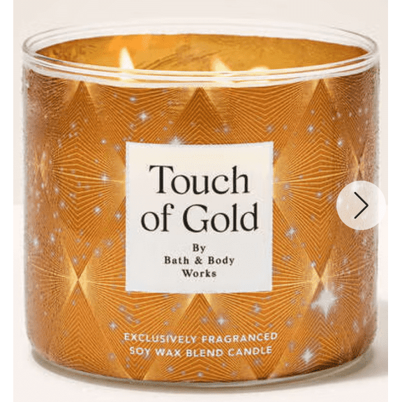 Bath & Body Works Touch Of Gold 3 Wick Candle 14.5 oz