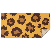 Yellow and Black Of Leopard Print Rectangle Tablecloth 60"x120",Waterproof Polyester Rectangle Table Cloth, Wipeable Spillproof Polyester Tablecloth for Dining, Camping, Indoor and Outdoor