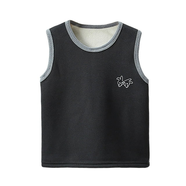 Baby Winter Clothes Fleece Top Unisex Sleeveless Round Neck Warm