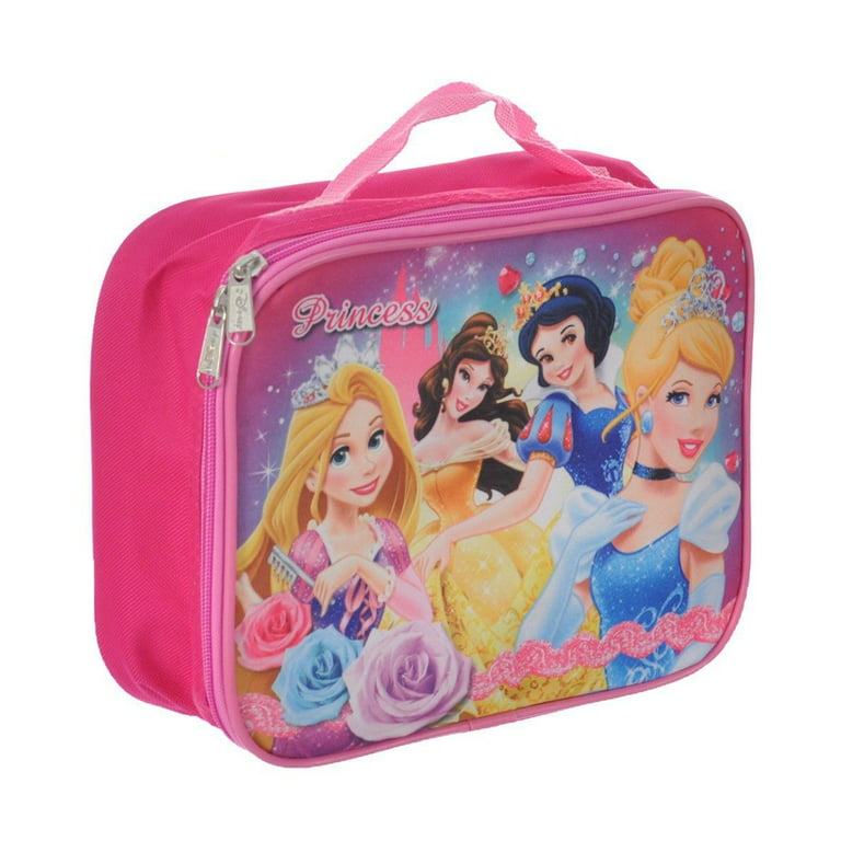Disney Princess Single Compartment Insulated Lunch Bag - Girls Pink Lunchbox