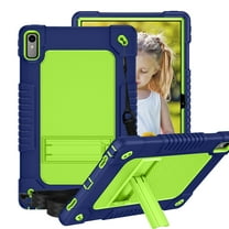 FIEWESEY for Lenovo Tab P11 2nd Gen Tablet Case,Shoulder Strap Soft Silicone&Hard Back Hybrid Shockproof Kids Friendly Protective Case for Lenovo Tab P11 2nd Gen 11.5"(TB350FU/350XU)(Navy/Green)