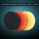 thumbnail image 1 of 3 x 6 pulgadas (150 mm) Kit de almohadillas de pulido y encerado de esponja para pulidora de automóviles Naranja Negro Amarillo, 1 of 10