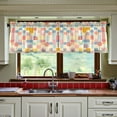 thumbnail image 3 of Yayeee Kitchen Curtains Tier Set of 2 Light Filtering 57"x24" Over Sink Window Panels, Pink Floral, 3 of 7
